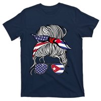 American Cuban Patriot Flag Wo Girl Cuba Grown T-Shirt