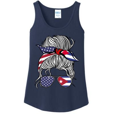 American Cuban Patriot Flag Wo Girl Cuba Grown Ladies Essential Tank