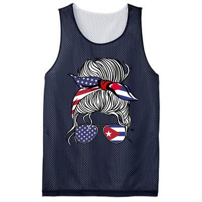 American Cuban Patriot Flag Wo Girl Cuba Grown Mesh Reversible Basketball Jersey Tank