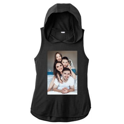 Add Custom Photo Picture Ladies PosiCharge Tri-Blend Wicking Draft Hoodie Tank