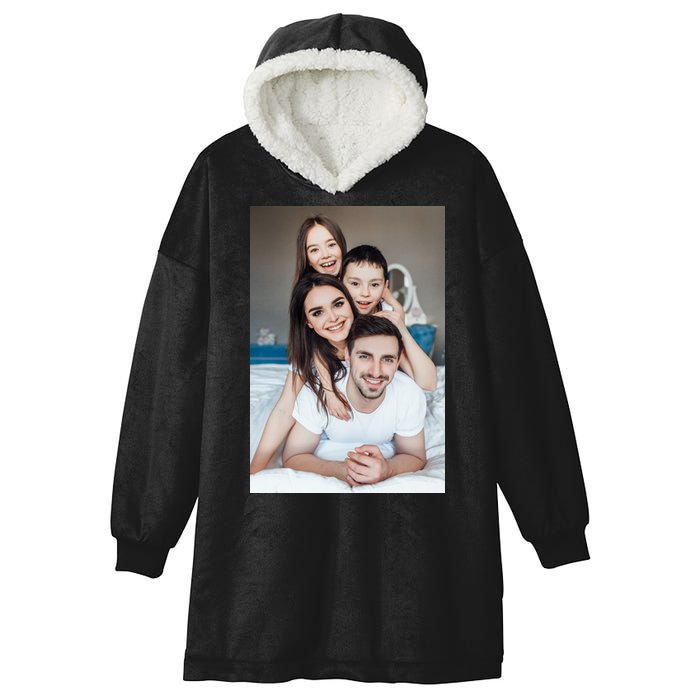Add Custom Photo Picture Hooded Wearable Blanket