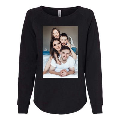 Add Custom Photo Picture Womens California Wash Sweatshirt