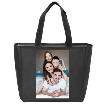 Add Custom Photo Picture Zip Tote Bag