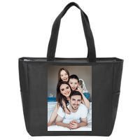Add Custom Photo Picture Zip Tote Bag