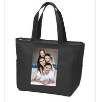 Add Custom Photo Picture Zip Tote Bag
