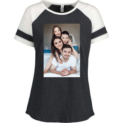 Add Custom Photo Picture Enza Ladies Jersey Colorblock Tee