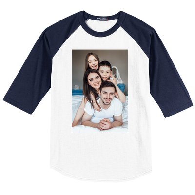 Add Custom Photo Picture Baseball Sleeve Shirt