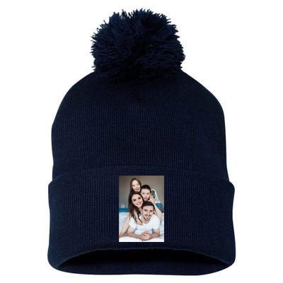 Add Custom Photo Picture Pom Pom 12in Knit Beanie