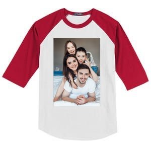 Add Custom Photo Picture Kids Colorblock Raglan Jersey