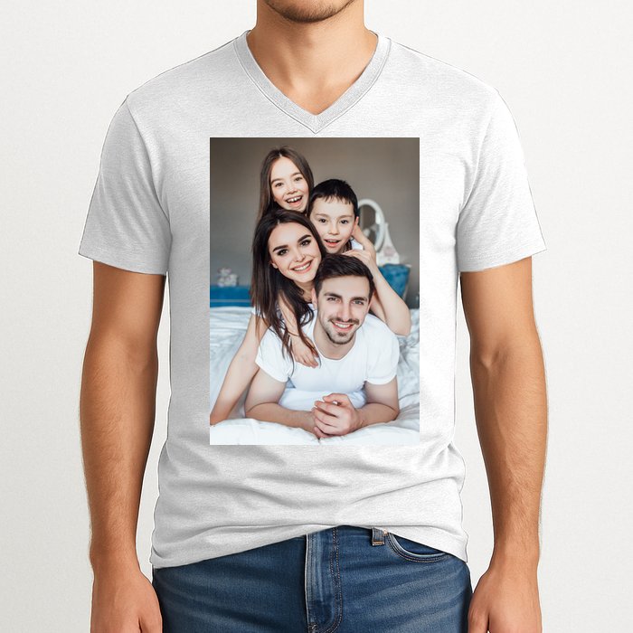 Add Custom Photo Picture V-Neck T-Shirt
