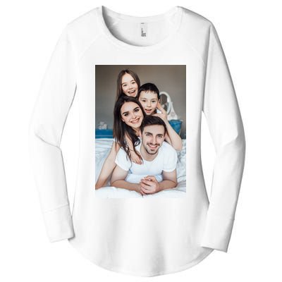 Add Custom Photo Picture Women's Perfect Tri Tunic Long Sleeve Shirt