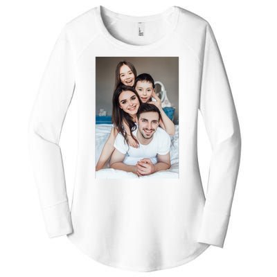 Add Custom Photo Picture Women's Perfect Tri Tunic Long Sleeve Shirt