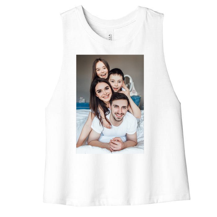 Add Custom Photo Picture Women's Racerback Cropped Tank