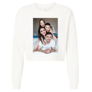 Add Custom Photo Picture Cropped Pullover Crew