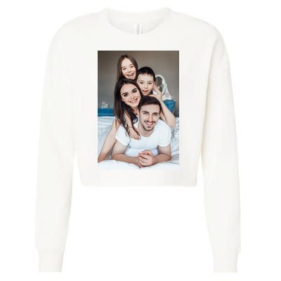 Add Custom Photo Picture Cropped Pullover Crew