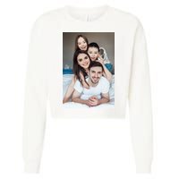 Add Custom Photo Picture Cropped Pullover Crew