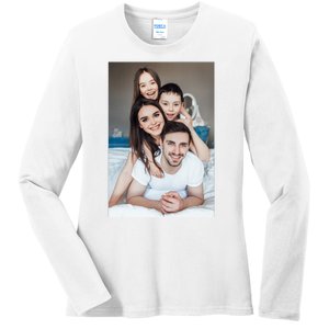 Add Custom Photo Picture Ladies Long Sleeve Shirt