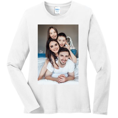 Add Custom Photo Picture Ladies Long Sleeve Shirt