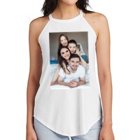 Add Custom Photo Picture Women's Perfect Tri Rocker Tank