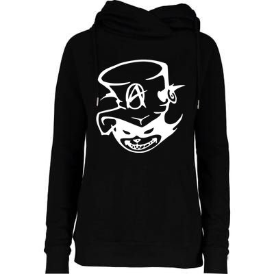 Anarchy Cat Punk Fun Womens Funnel Neck Pullover Hood