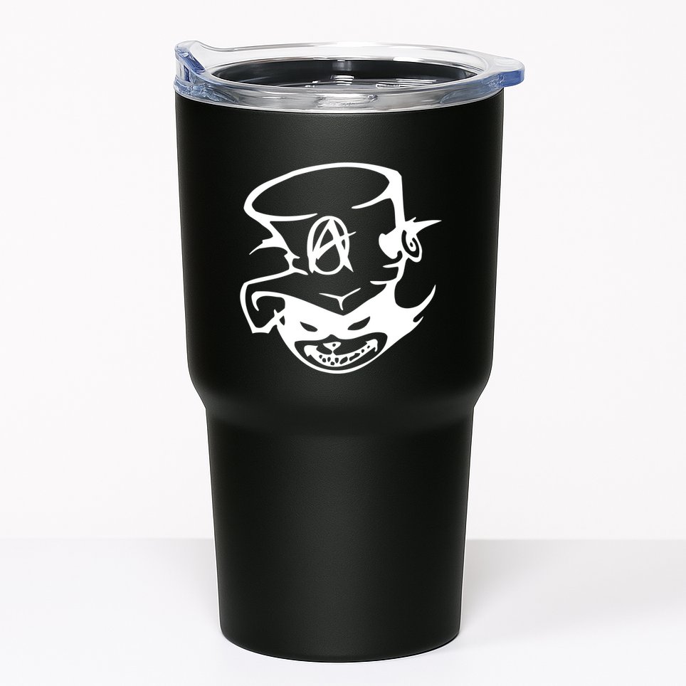 Anarchy Cat Punk Fun Tumbler
