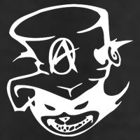 Anarchy Cat Punk Fun Golf Towel
