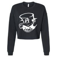 Anarchy Cat Punk Fun Cropped Pullover Crew