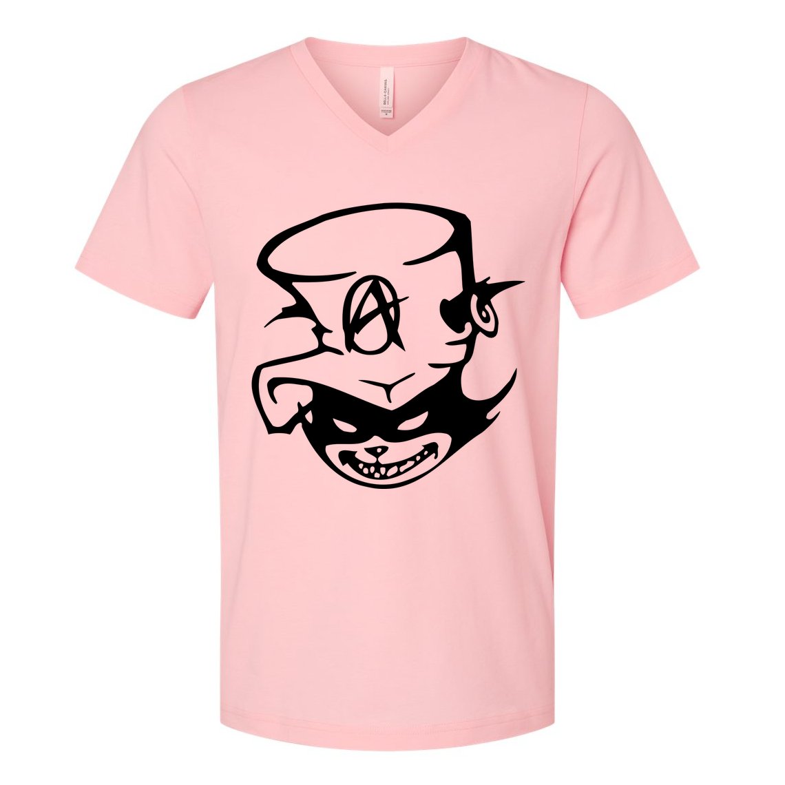 Anarchy Cat Punk Fun V-Neck T-Shirt