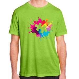 Autism Colorful Puzzle Piece Adult ChromaSoft Performance T-Shirt