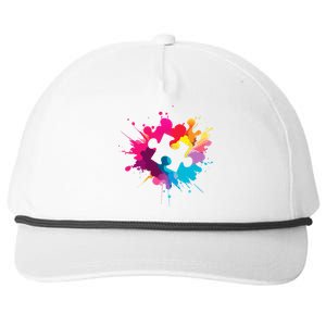 Autism Colorful Puzzle Piece Snapback Five-Panel Rope Hat