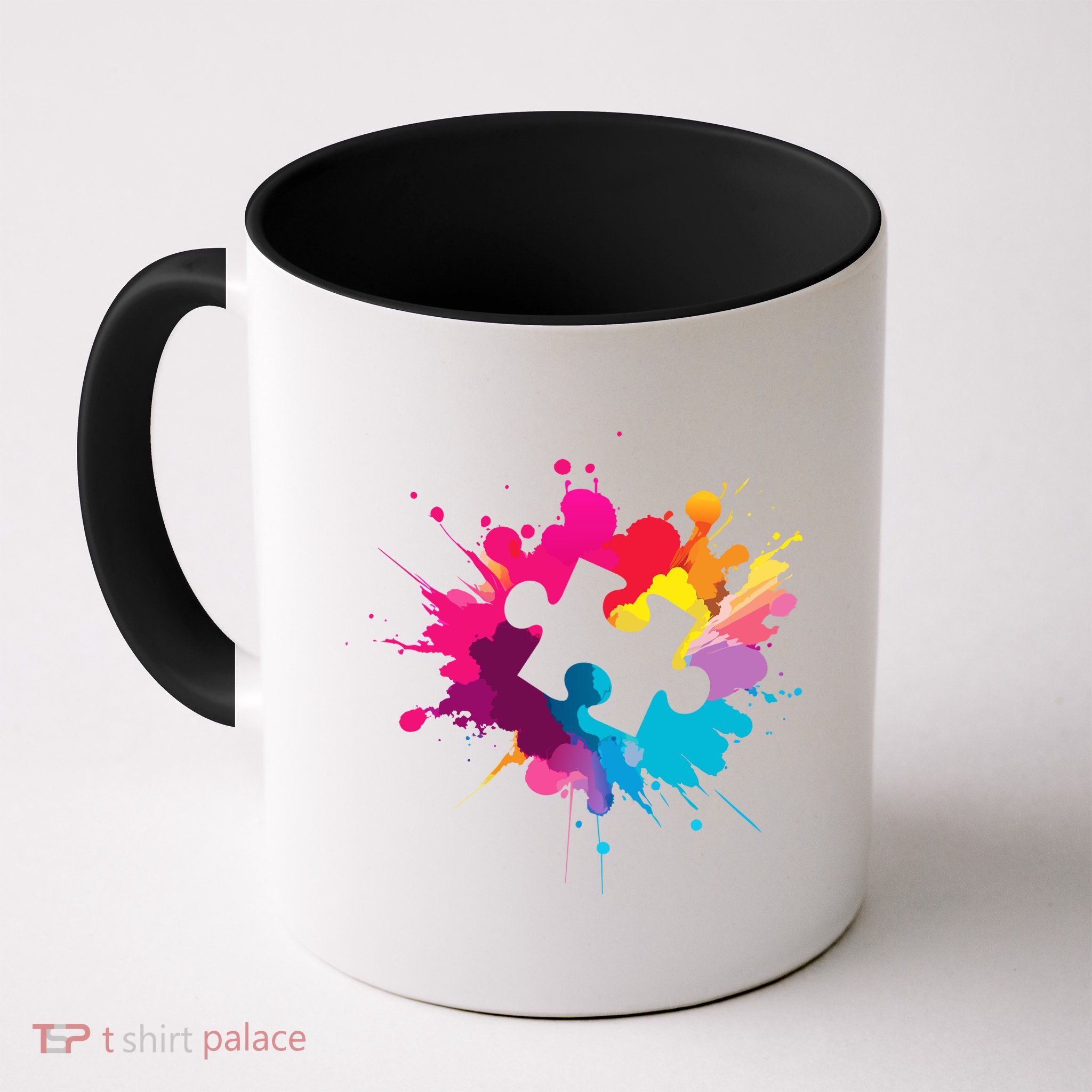 Autism Colorful Puzzle Piece Mug
