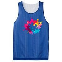 Autism Colorful Puzzle Piece Mesh Reversible Basketball Jersey Tank