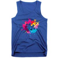 Autism Colorful Puzzle Piece Tank Top