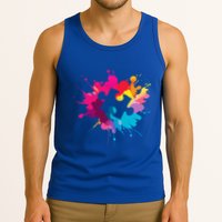 Autism Colorful Puzzle Piece Tank Top