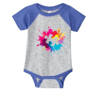 Autism Colorful Puzzle Piece Infant Baby Jersey Bodysuit