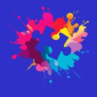 Autism Colorful Puzzle Piece Women's V-Neck T-Shirt