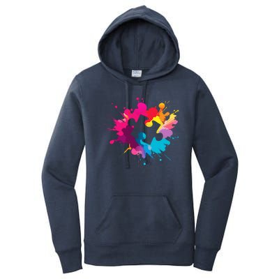 Autism Colorful Puzzle Piece Women's Pullover Hoodie