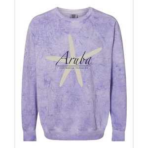 Aruba Caribbean Paradise Souvenir Cool Gift Starfish Gift Colorblast Crewneck Sweatshirt