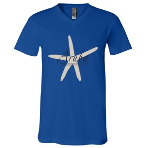 Aruba Caribbean Paradise Souvenir Cool Gift Starfish Gift V-Neck T-Shirt