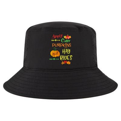 Apple Cider Pumpkins And Hayrides Cute Fall Cool Comfort Performance Bucket Hat