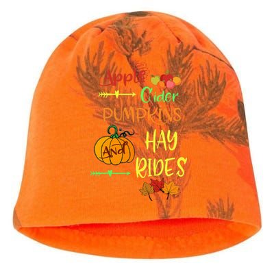 Apple Cider Pumpkins And Hayrides Cute Fall Kati - Camo Knit Beanie