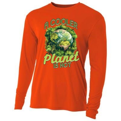 A Cooler Planet Is Hot World Environt Day Eco Warrior Great Gift Cooling Performance Long Sleeve Crew