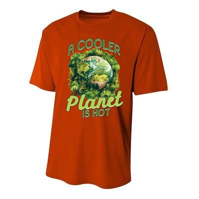 A Cooler Planet Is Hot World Environt Day Eco Warrior Great Gift Performance Sprint T-Shirt