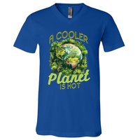 A Cooler Planet Is Hot World Environt Day Eco Warrior Great Gift V-Neck T-Shirt