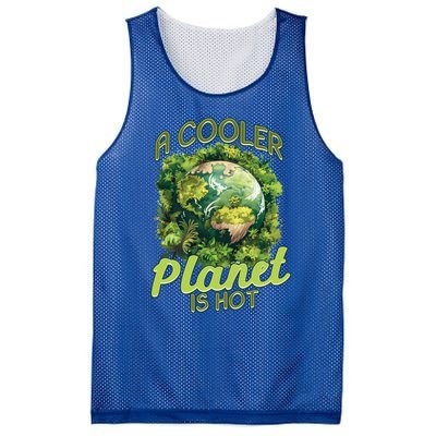 A Cooler Planet Is Hot World Environt Day Eco Warrior Great Gift Mesh Reversible Basketball Jersey Tank