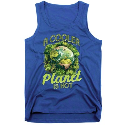 A Cooler Planet Is Hot World Environt Day Eco Warrior Great Gift Tank Top