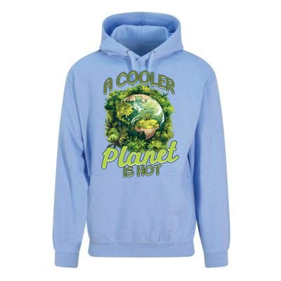 A Cooler Planet Is Hot World Environt Day Eco Warrior Great Gift Unisex Surf Hoodie