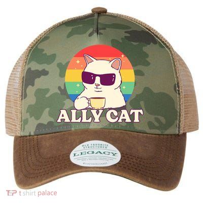 Ally Cat Pride Gift Legacy Tie Dye Trucker Hat