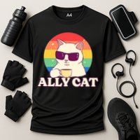 Ally Cat Pride Gift Cooling Performance Crew T-Shirt