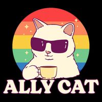 Ally Cat Pride Gift Cooling Performance Crew T-Shirt